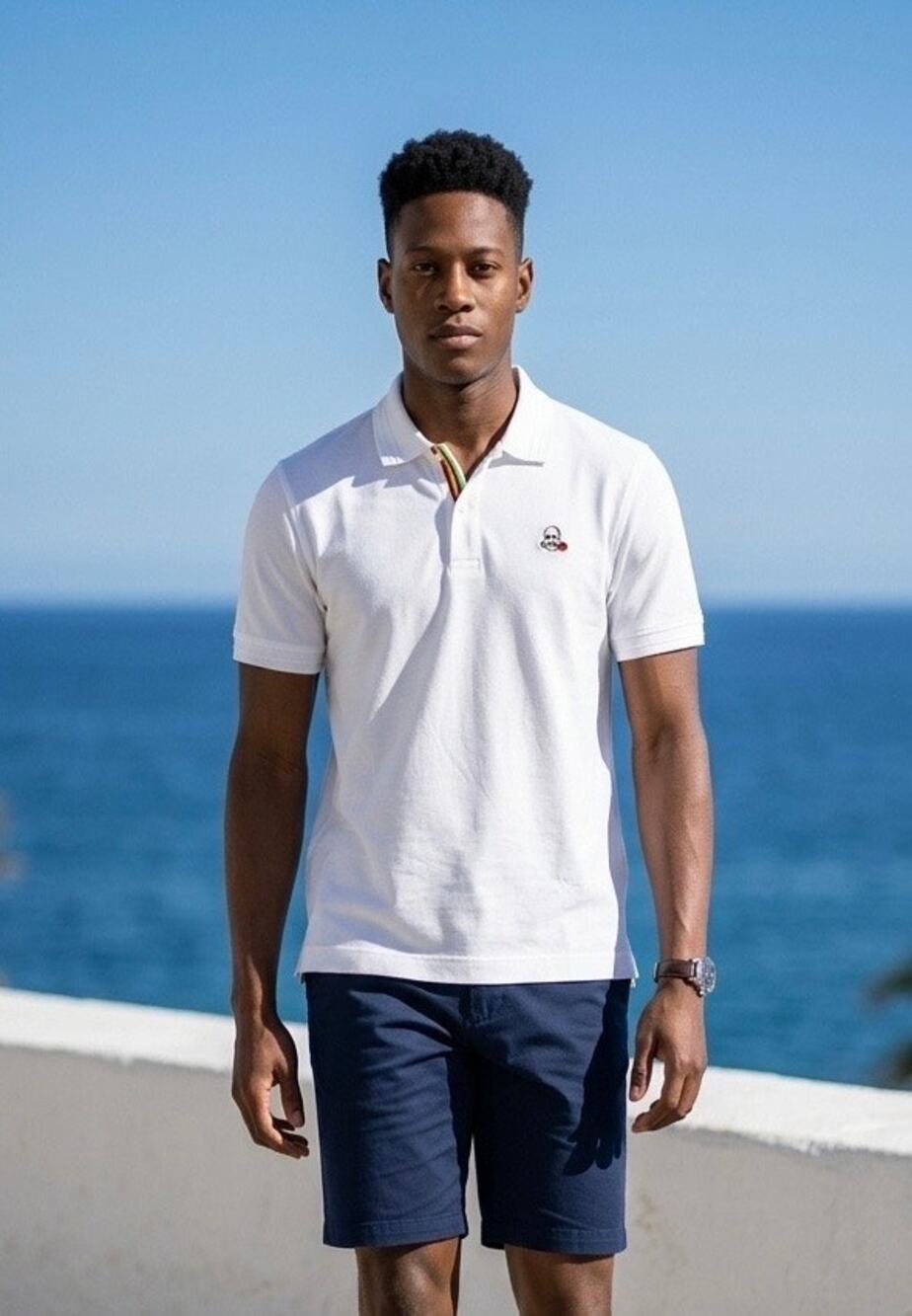NWT Robert Graham The Player Skull & Rose Polo Shirt White Size L‎ Statement